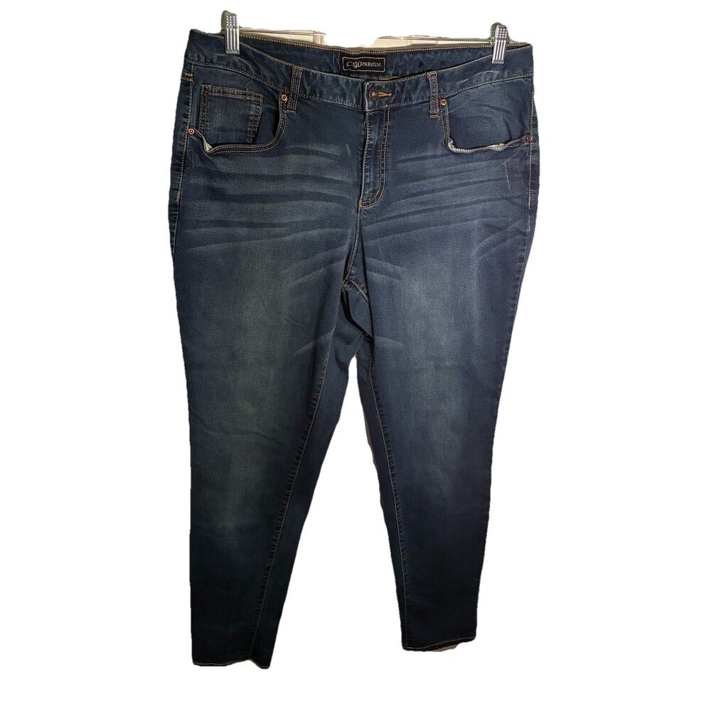 Cato Premium Women's Plus Blue Jeans Size 18W Straight Leg Medium Wash.